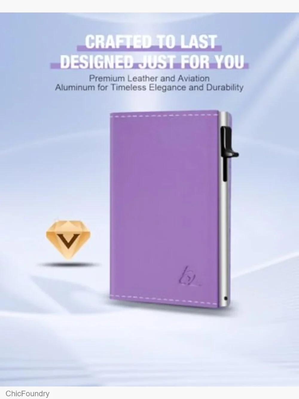 Pop Up Card Holder Wallet RFID Blocking Slim Minimalist Front Pocket 9-14 Cards